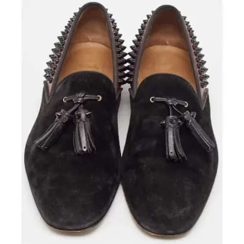 Pre-owned Leather flats , male, Sizes: 9 UK - Christian Louboutin Pre-owned - Modalova