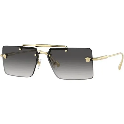 Gold Frame Ve2245 Sunglasses , female, Sizes: 60 MM - Versace - Modalova