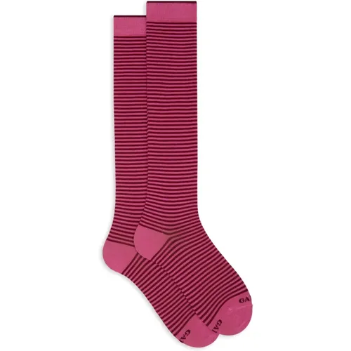 Italienische lange Socken mit Windsor-Streifen - Gallo - Modalova