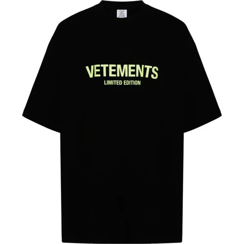 Limited Edition Logo T-Shirt , male, Sizes: L, M, S - Vetements - Modalova