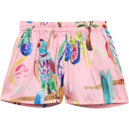 Floral Print Short in Rose , female, Sizes: L, M - G.Kero - Modalova