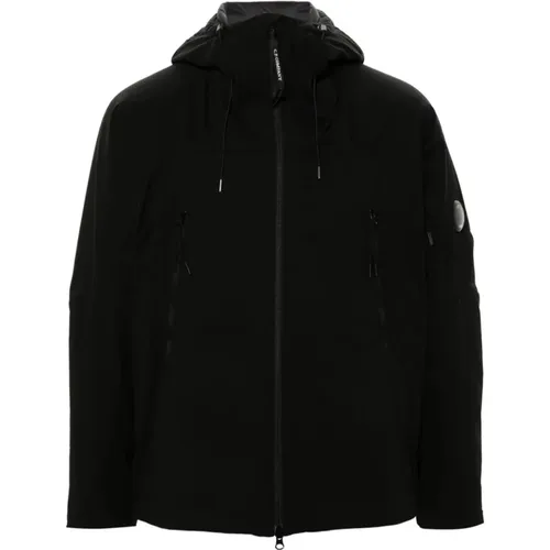 Schwarze Gepolsterte Kapuzenjacke Aw24 - C.P. Company - Modalova