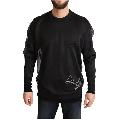 Logo Crewneck Pullover Sweater - Dolce & Gabbana - Modalova