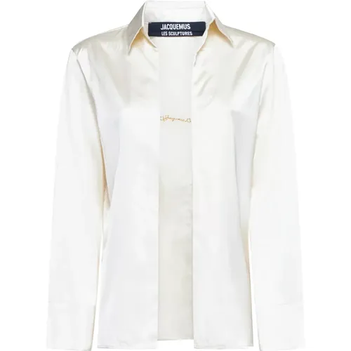 Elegant Off- Satin Shirt , female, Sizes: 2XS, M, XS, S - Jacquemus - Modalova