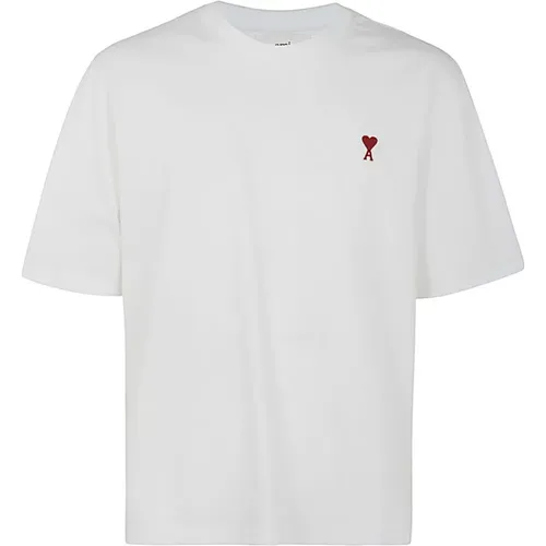 Red Heart T-Shirt , male, Sizes: 2XL - Ami Paris - Modalova