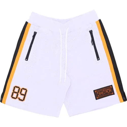 Weiße Basketball Playmaker Shorts , Herren, Größe: L - Dolly Noire - Modalova