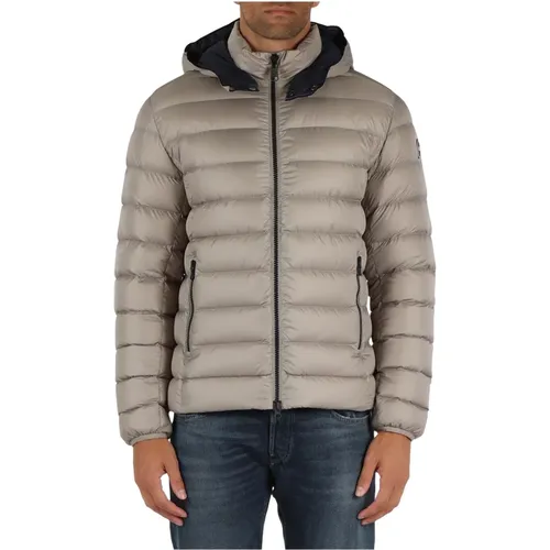 Quilted Hooded Jacket E-Concrete , male, Sizes: L, 2XL, M, XL, S - Colmar - Modalova