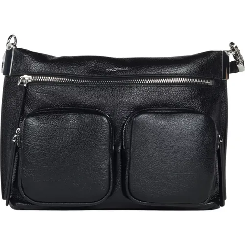 Shiny Goat Leather Handbag , female, Sizes: ONE SIZE - Coccinelle - Modalova