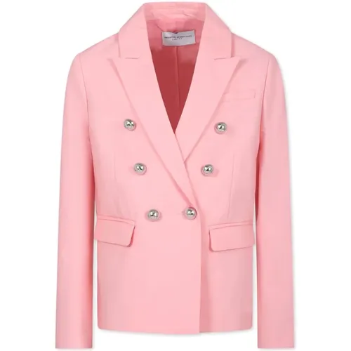 Pastellrosa Doppelreihiger Baumwollblazer - Ermanno Scervino - Modalova