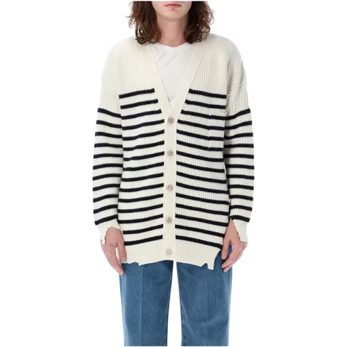 Striped Fisherman Cardigan , male, Sizes: M, S - Marni - Modalova