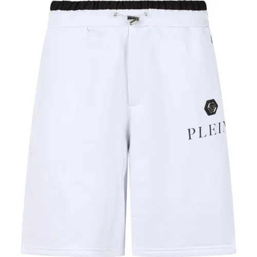 Printed Cotton Jogging Shorts , male, Sizes: S - Philipp Plein - Modalova
