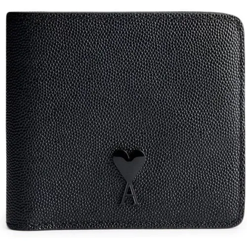 Ami de Coeur folded wallet , male, Sizes: ONE SIZE - Ami Paris - Modalova