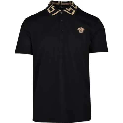 Polo Medusa Greca , male, Sizes: M - Versace - Modalova