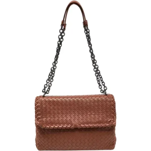 Pre-owned Leather shoulder-bags , female, Sizes: ONE SIZE - Bottega Veneta Vintage - Modalova