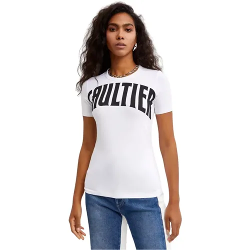 Weißes Logo T-Shirt - Jean Paul Gaultier - Modalova