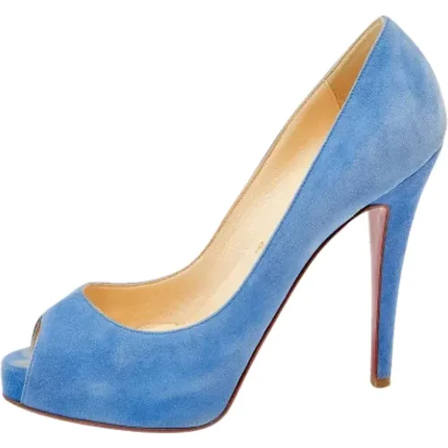 Pre-owned Suede heels , female, Sizes: 3 1/2 UK - Christian Louboutin Pre-owned - Modalova