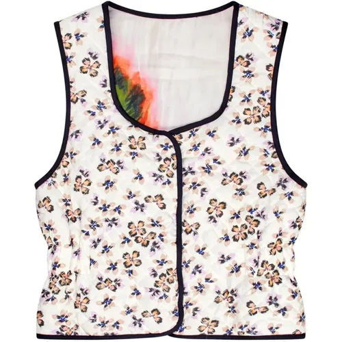 Reversible Padded Vest with Prints , female, Sizes: M, S, L, XS, XL - Munthe - Modalova