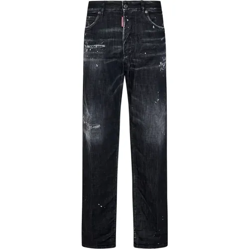 Schwarze Cloud Wash Ripped Jeans , Damen, Größe: M - Dsquared2 - Modalova