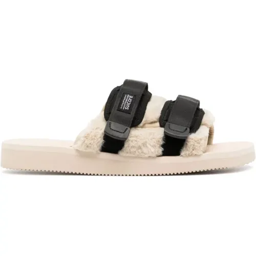 Schwarze Moto Logo Patch Sandalen , Herren, Größe: 40 EU - Suicoke - Modalova