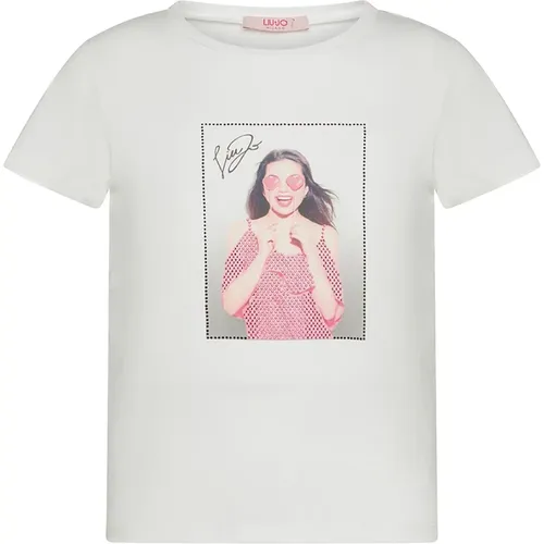 Mädchen Baumwoll-T-Shirt mit Druck - Liu Jo - Modalova