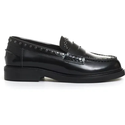 Schwarze Stud Loafer Schuhe , Damen, Größe: 37 EU - Poesie Veneziane - Modalova