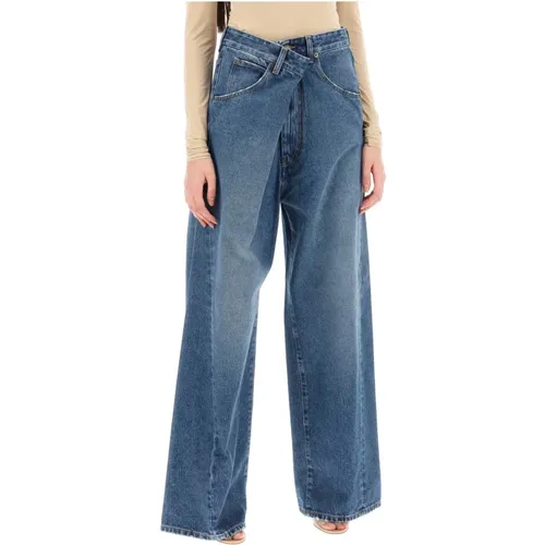 Gerades Jeans , Damen, Größe: W26 - Darkpark - Modalova
