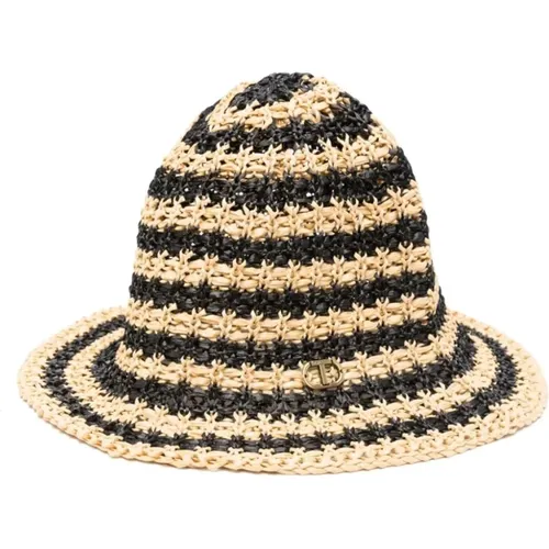 Striped Raffia Hats , female, Sizes: ONE SIZE - Twinset - Modalova