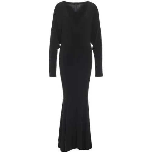 Schwarzes Fit and Flare Kleid , Damen, Größe: M - Norma Kamali - Modalova