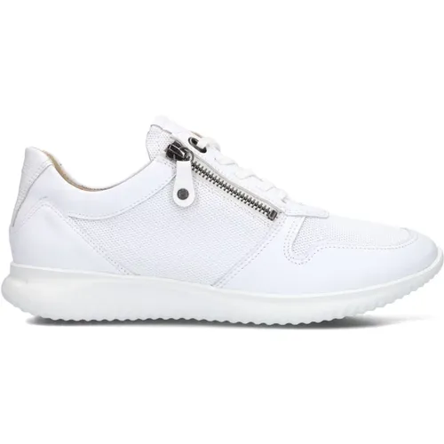 Weiße Low-Top-Sneaker mit Reißverschluss - Hartjes - Modalova