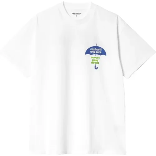 Weißes Covers T-Shirt , Herren, Größe: S - Carhartt WIP - Modalova