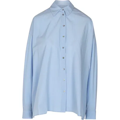 Poplin Shirt with Classic Collar , female, Sizes: XS, S, L, M - Ottod'Ame - Modalova