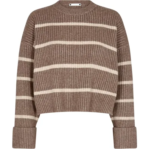 Striped Box Crop Knit Sweater , female, Sizes: S - Co'Couture - Modalova