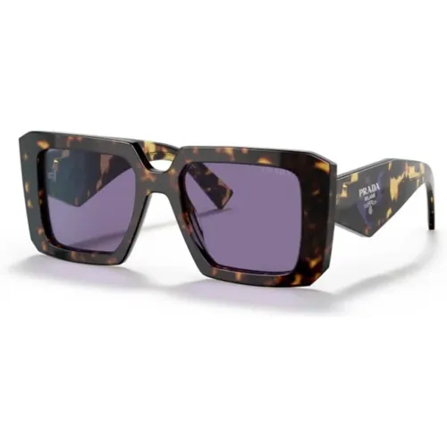 Quadratische Sonnenbrille Schildpatt Violett - Prada - Modalova