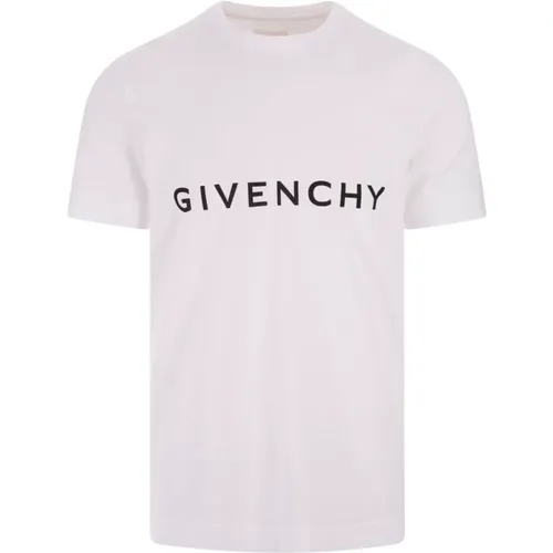 Archetype Print Weißes T-Shirt , Herren, Größe: M - Givenchy - Modalova