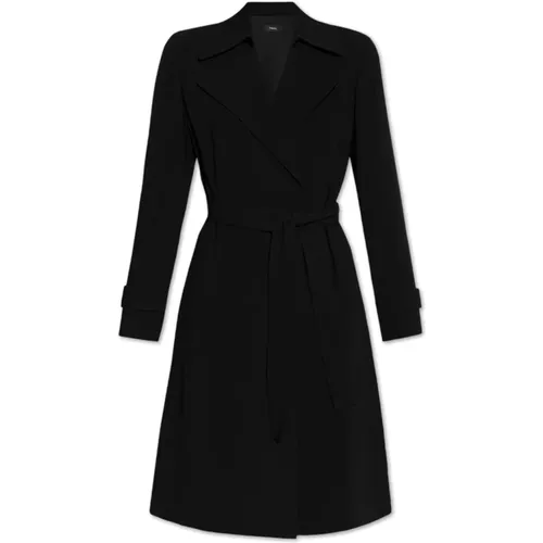 Trenchcoat mit Gürtel , Damen, Größe: S - Theory - Modalova