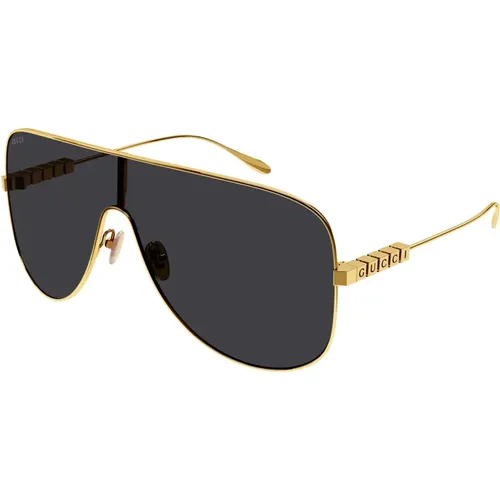 Sonnenbrille Gold/Dunkelgrau Gucci - Gucci - Modalova