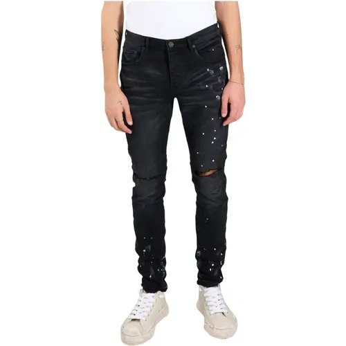 Frayed Skinny Jeans , male, Sizes: W30, W33, W31, W34, W36, W32 - Purple Brand - Modalova