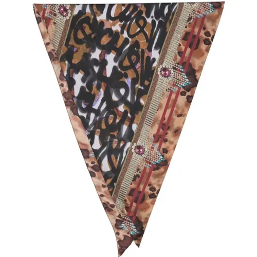 Multi Wash Rombo Scarf 100x100 cm , female, Sizes: ONE SIZE - Pierre-Louis Mascia - Modalova