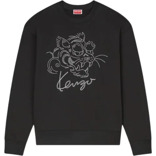 Bestickter Star Tiger Pullover , Herren, Größe: M - Kenzo - Modalova