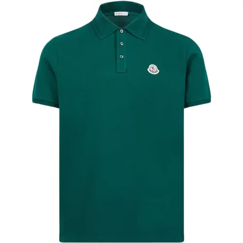 Logo Patch Polo Klassisch Grün , Herren, Größe: 3XL - Moncler - Modalova