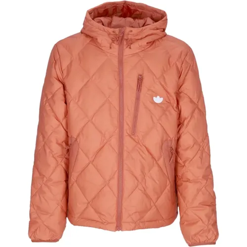 Gepolsterte Daunenjacke mit Verstellbarer Kapuze , Herren, Größe: M - Adidas - Modalova