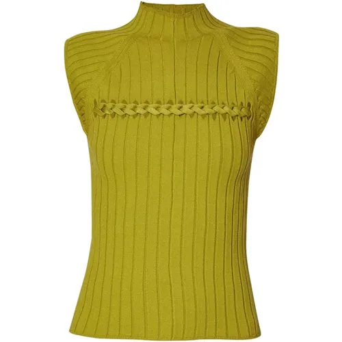 Grünes Geflochtenes Stricktop , Damen, Größe: XS - Liu Jo - Modalova