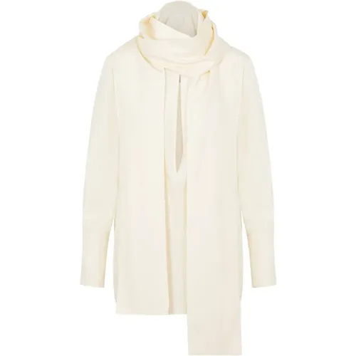 White Silk Foulard Blouse , female, Sizes: 2XS - Givenchy - Modalova