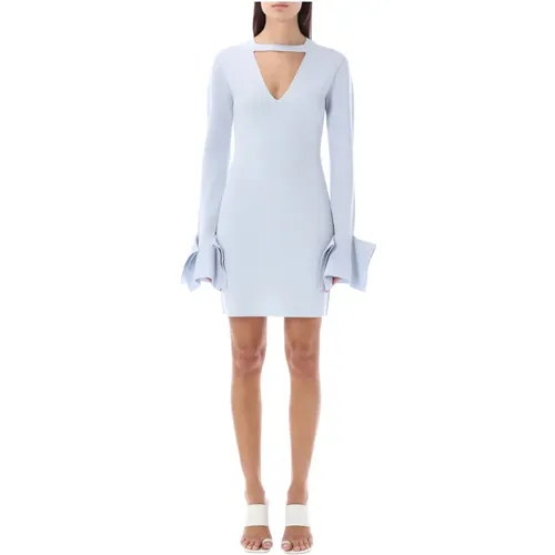Ruffle Sleeve Mini Dress , female, Sizes: M, S - JW Anderson - Modalova