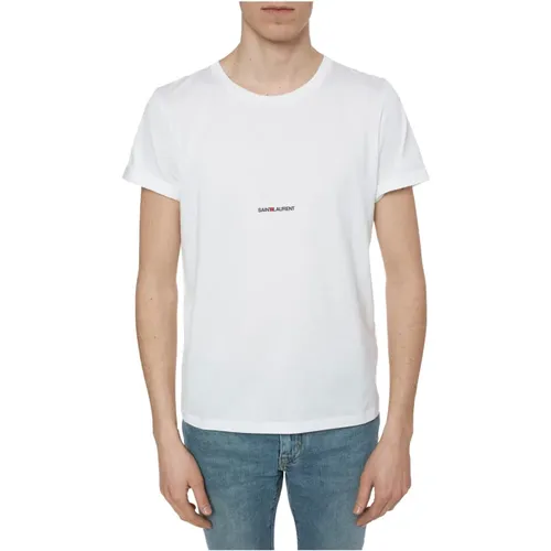 Logo-bedrucktes T-Shirt , Herren, Größe: M - Saint Laurent - Modalova