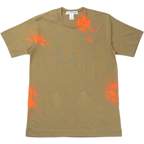 Handmade Cotton Splash Graphic T-shirt , male, Sizes: XL, L, M - Comme des Garçons - Modalova