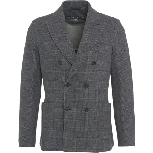 Grauer Blazer Aw24 Herrenbekleidung , Herren, Größe: M - Circolo 1901 - Modalova