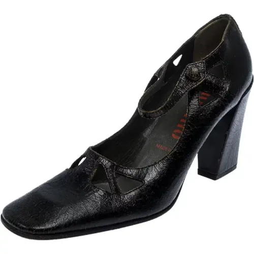 Pre-owned Leather heels , female, Sizes: 4 1/2 UK - Miu Miu Pre-owned - Modalova