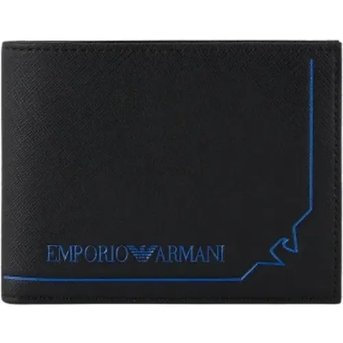 Schwarzes Portemonnaie , Herren, Größe: ONE Size - Emporio Armani - Modalova