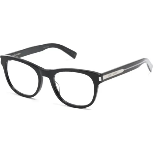 Klassische Schwarze Optische Brille , unisex, Größe: 55 MM - Saint Laurent - Modalova